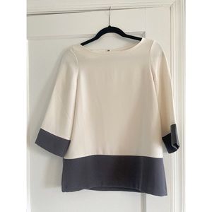 Loft White 3/4 Sleeve Tunic Blouse